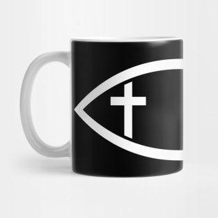 Ichthus with Cross Christian Fish Symbol Mug